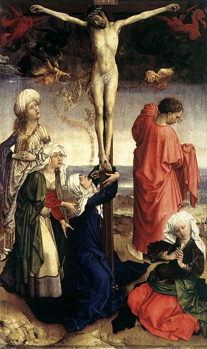 Weyden Crucifixion 1440s. Rogier Van Der Weyden