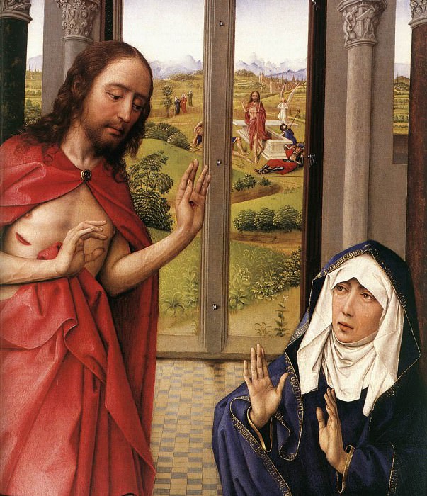Weyden Miraflores Altarpiece (right panel) detail1. Rogier Van Der Weyden