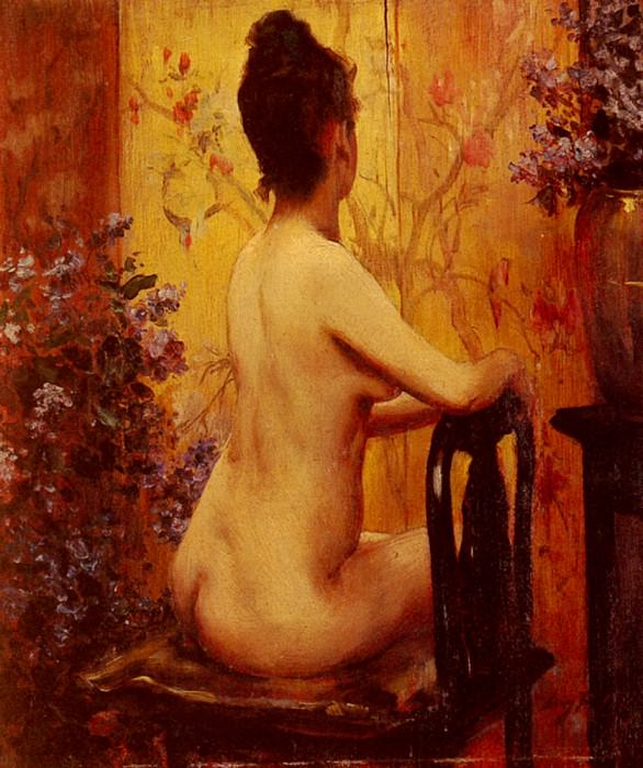 Wiles Irving Ramsay Seated Nude. Irving Ramsay Wiles
