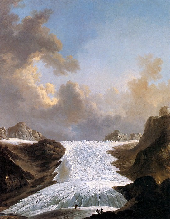 Wuest Johann Heinrich The Rhone gletscher Sun. Johann Wuest