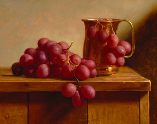 Watwood Patricia Grapes and a Copper Cup. Патрисия Уотвуд