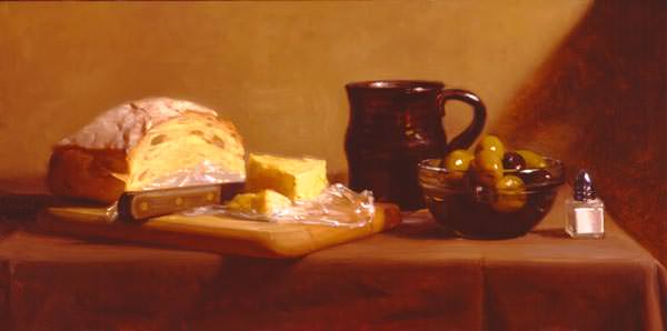 Watwood Patricia Still Life with Bread and Olives. Патрисия Уотвуд