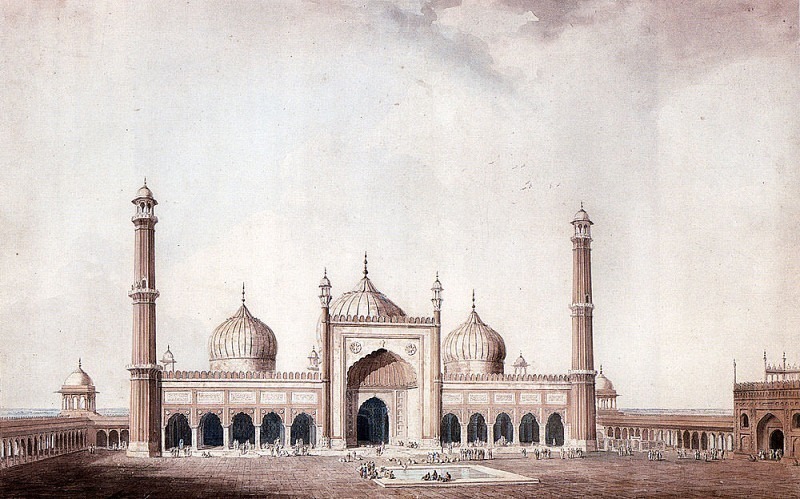The Jama Masjid, Delhi. William Daniell