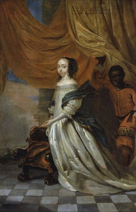 Hedvig Eleonora (1636-1715), Queen of Sweden Princess of Holstein-Gottorp. Abraham Wuchters (Attributed)