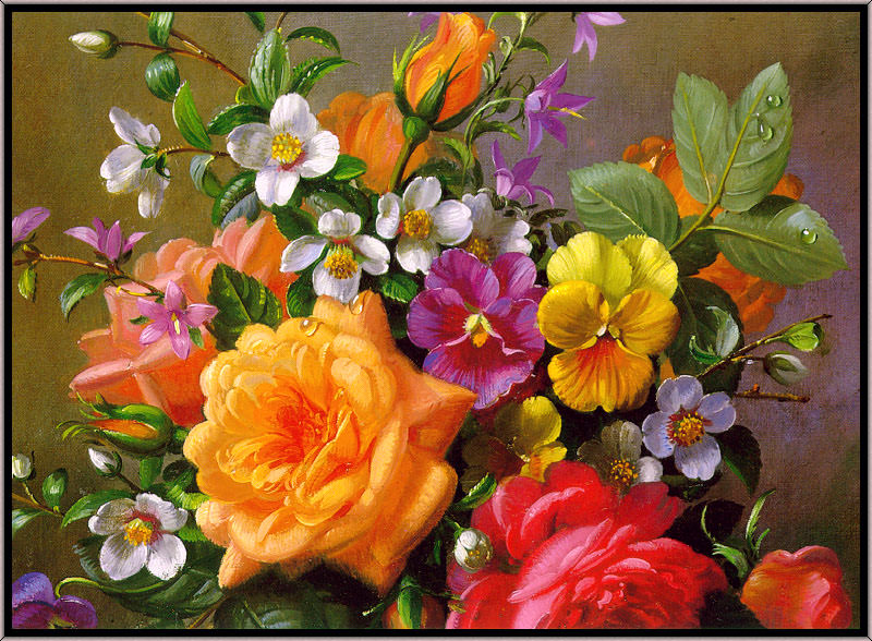 Williams Roses-and-Pansies-detail-sj. Альберт Уильямс