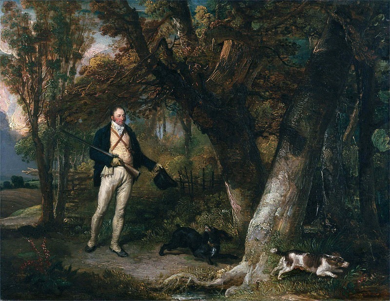 The Reverend Thomas Levett and favourite dogs, cock-shooting