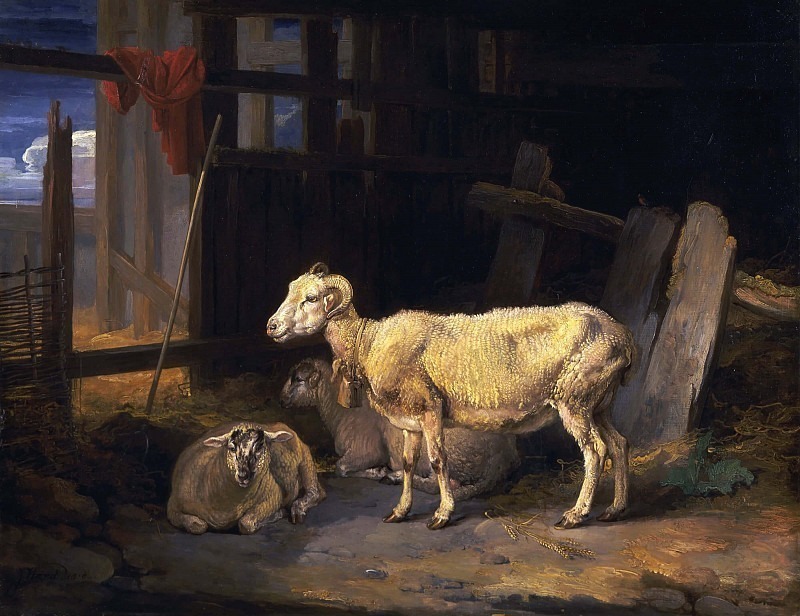 Heath Ewe and Lambs. James Ward