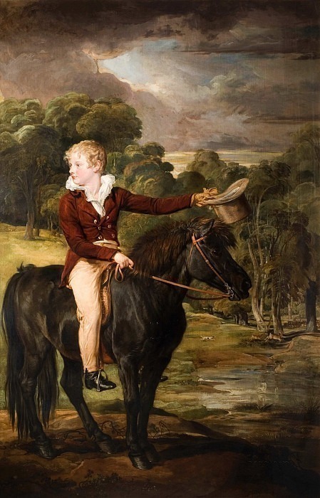 Portrait Of Lord Stanhope Riding A Pony