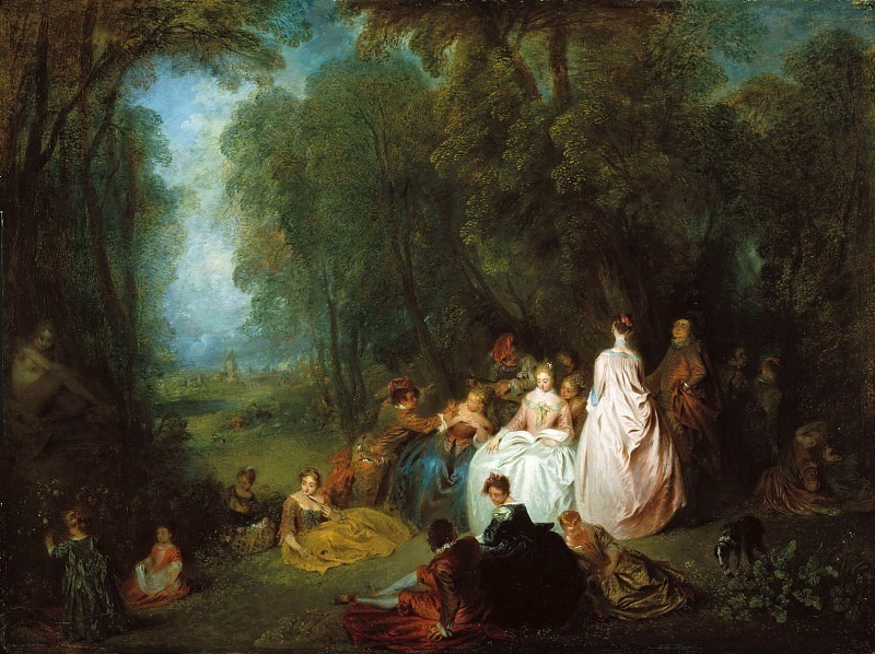 Pastoral Gathering. Jean-Antoine Watteau
