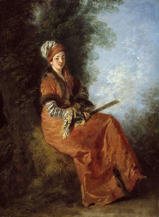 The Dreamer (La Rêveuse). Jean-Antoine Watteau