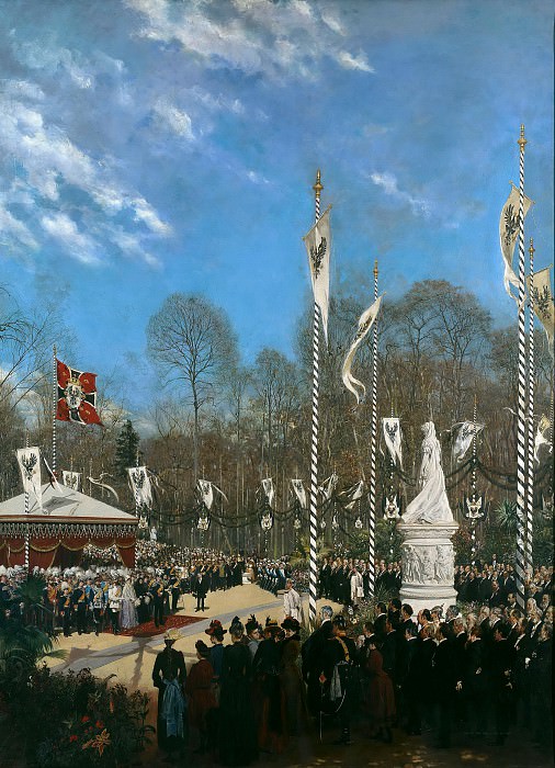 The unveiling of the monument of Queen Louise in the Tiergarten. Fritz Werner