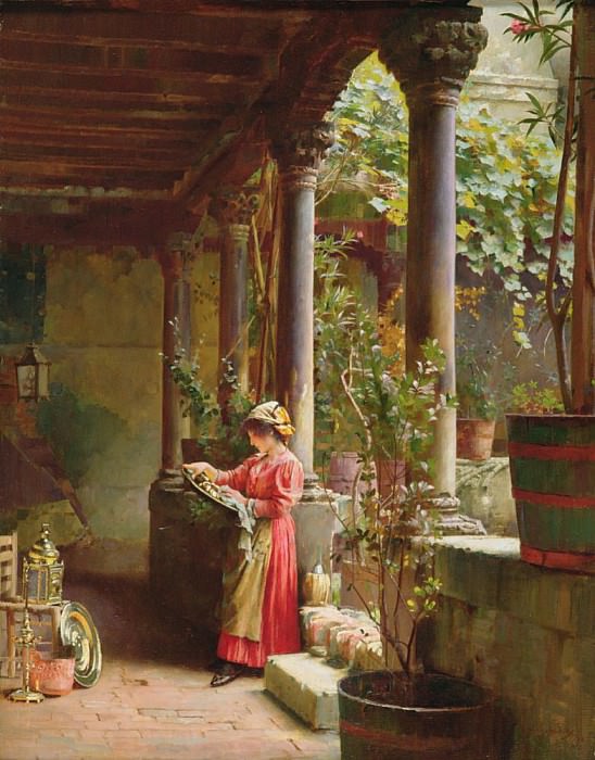 A Courtyard in Venice. Henry Woods