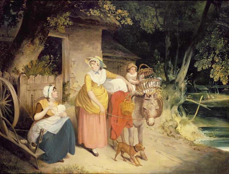 Outside the Cottage Door. Francis Wheatley