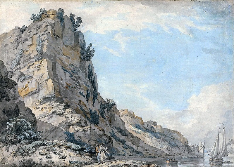 St. Vincent’s Rock, Clifton, Bristol with Hotwell’s Spring House in the Distance. Francis Wheatley