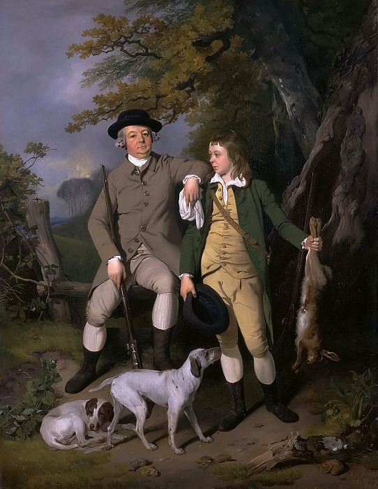 Portrait of a Sportsman with his Son. Francis Wheatley