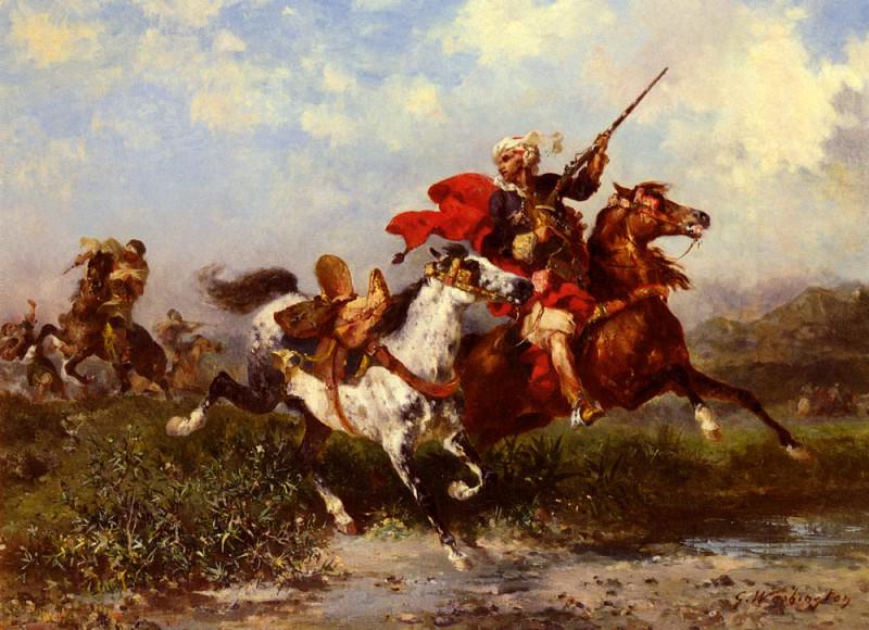 Washington Georges Combats De Cavaliers Arabes. Джордж Вашингтон