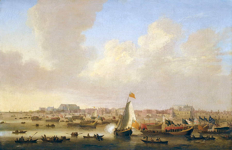 View Of The Thames At Westminster On Lord Mayor’s Day. Thomas Wijck
