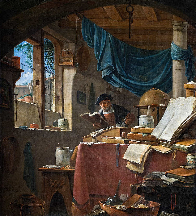 A scholar in his Study. Thomas Wijck
