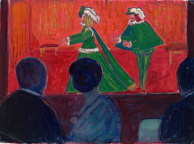 Театр марионеток – на переднем плане Явленский и Марианна фон Верёвкина. Марианна Верёвкина