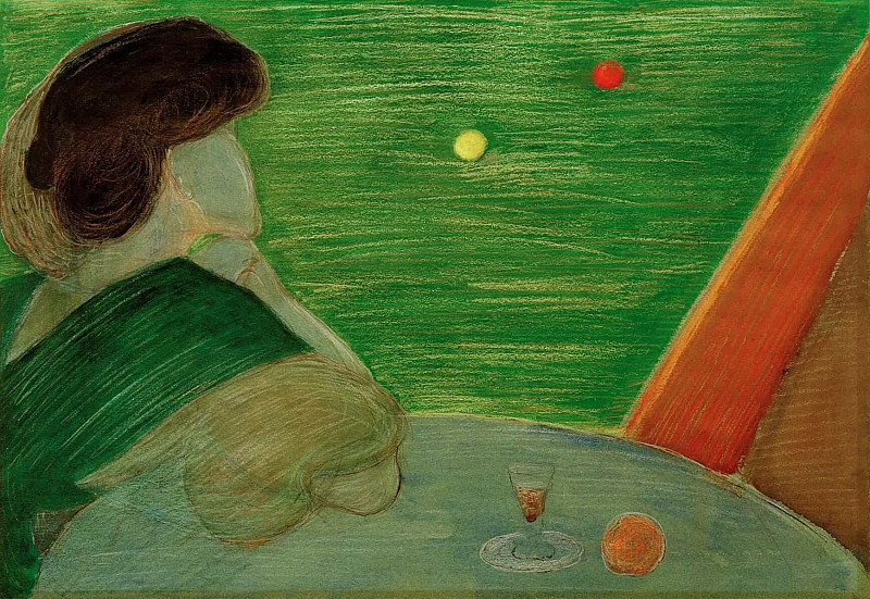 Женщина у бильярдного стола. Марианна Верёвкина