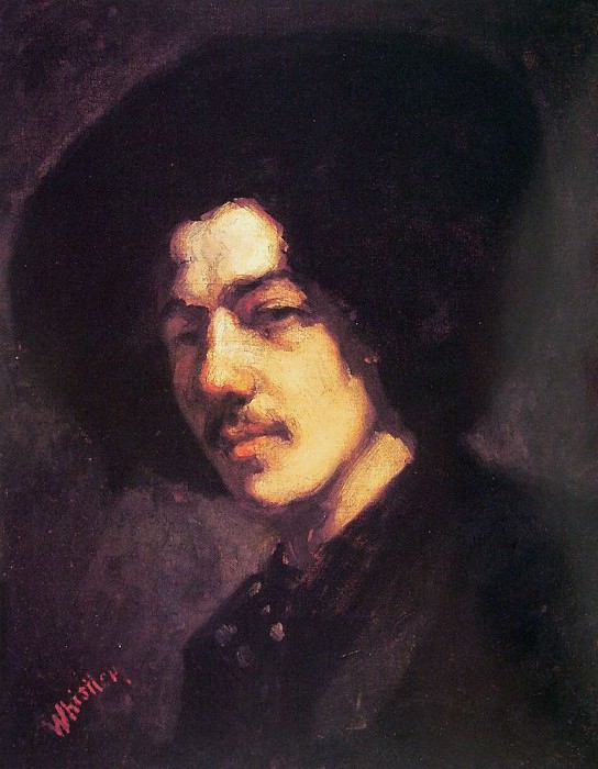 Portrait of Whistler with Hat. James Abbott Mcneill Whistler