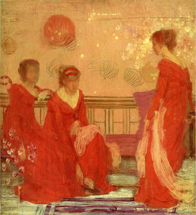 Whistler Harmony in Flesh Colour and Red. James Abbott Mcneill Whistler