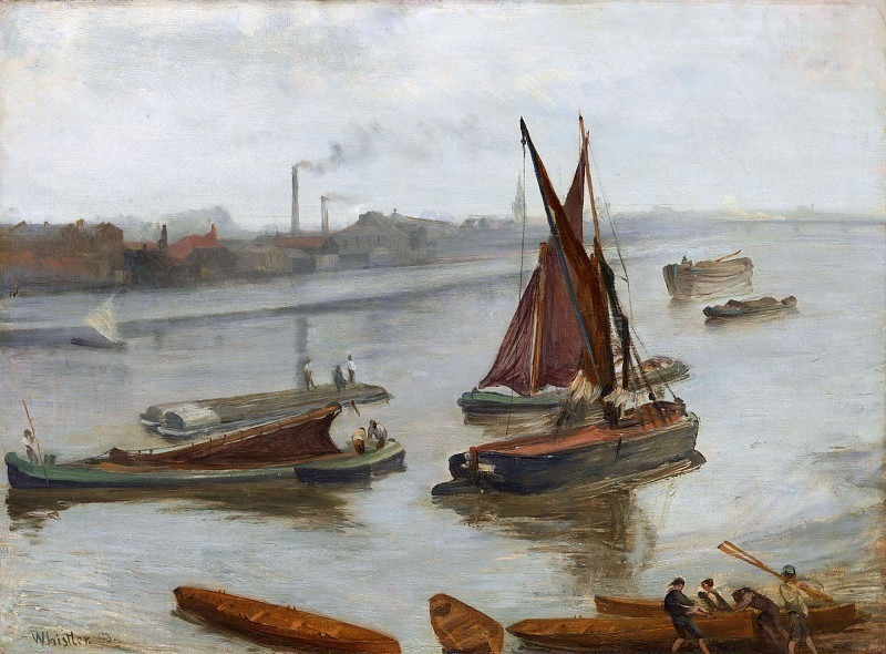 Grey and Silver: Old Battersea Reach. James Abbott Mcneill Whistler