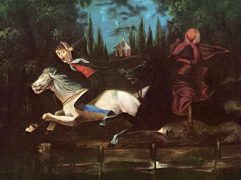 JLM-1835-John Wilgus-Ichabod Crane Headless Horseman. John Wilgus
