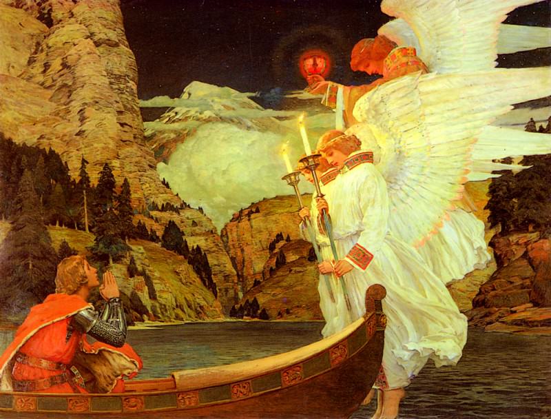 The Knight Of The Holy Grail. Frederick Judd Waugh