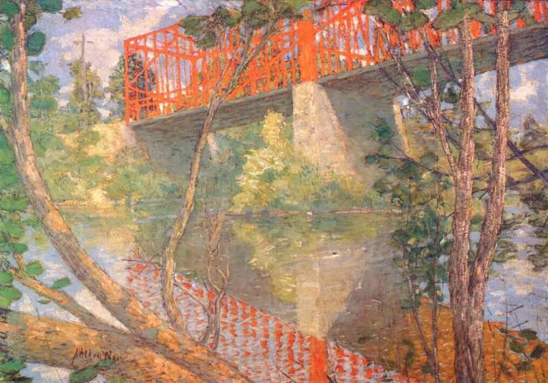 weir the red bridge 1895. Плотина