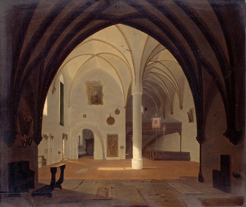 Interior of the parish church in Partenkirchen. Carl Werner