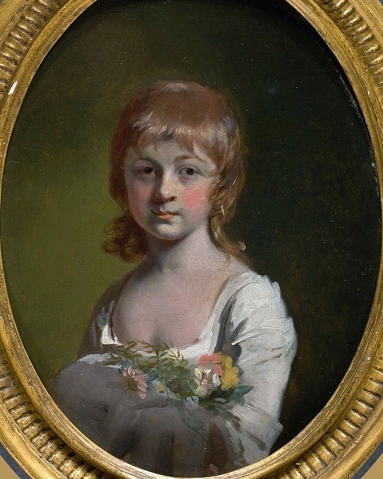 Девушка с букетом цветов. Генри Уолтон