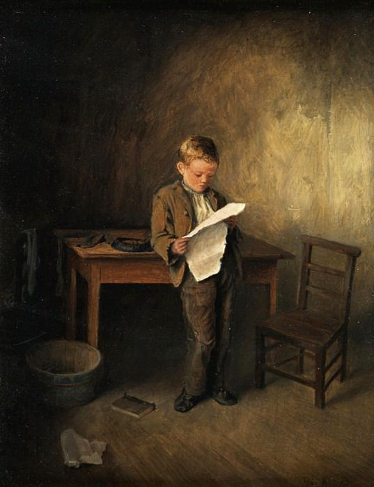 Reading the News. Thomas Webster