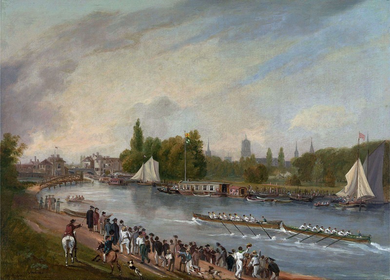 A Boat Race on the River Isis, Oxford. John Whessell