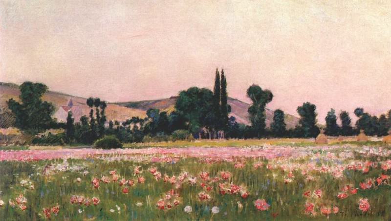 wendel flowering fields, giverny 1889. Wendel