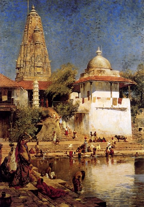 Weeks Edwin The Temple And Tank Of Walkeshwar At Bombay. Эдвин Лорд Недели