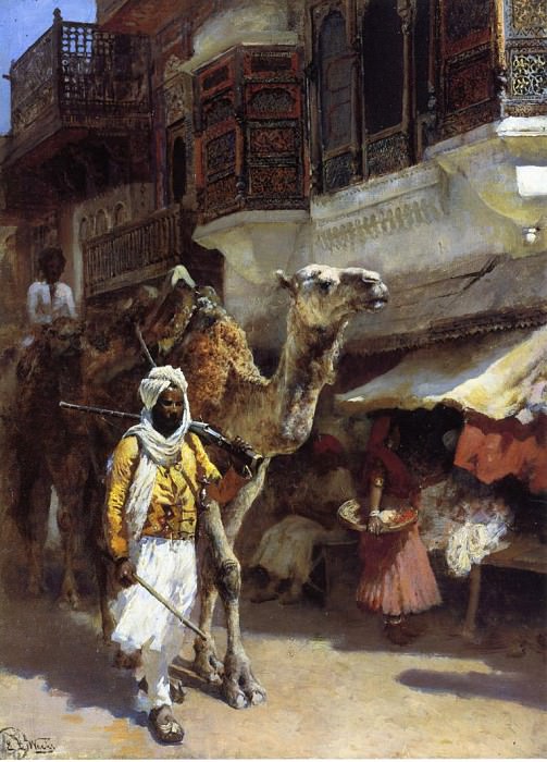 Weeks Edwin Lord Man Leading a Camel. Edwin Lord Weeks