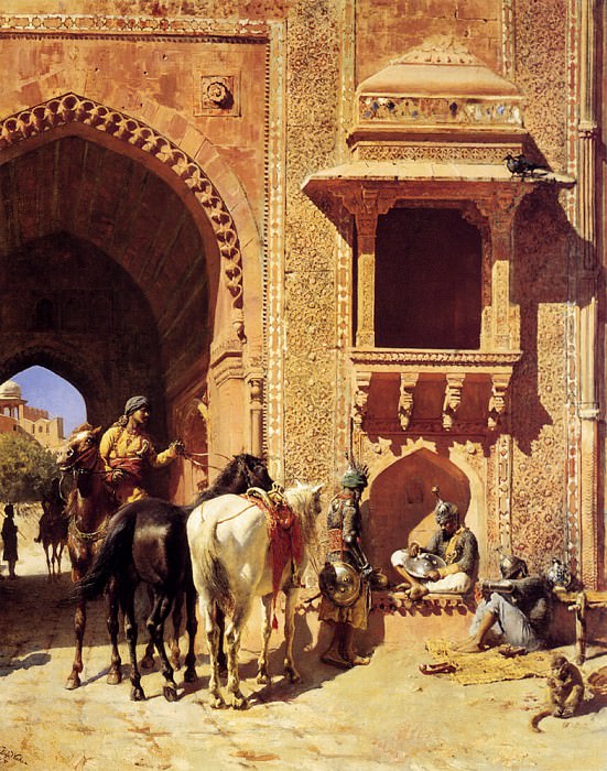 Weeks Edwin Gate Of The Fortress At Agra India. Edwin Lord Weeks