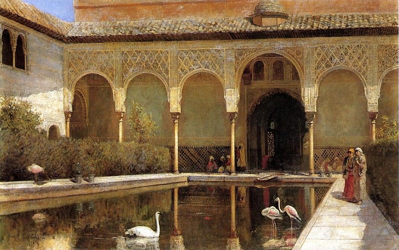 Weeks Edwin Lord A Court in The Alhambra in the Time of the Moors. Эдвин Лорд Недели