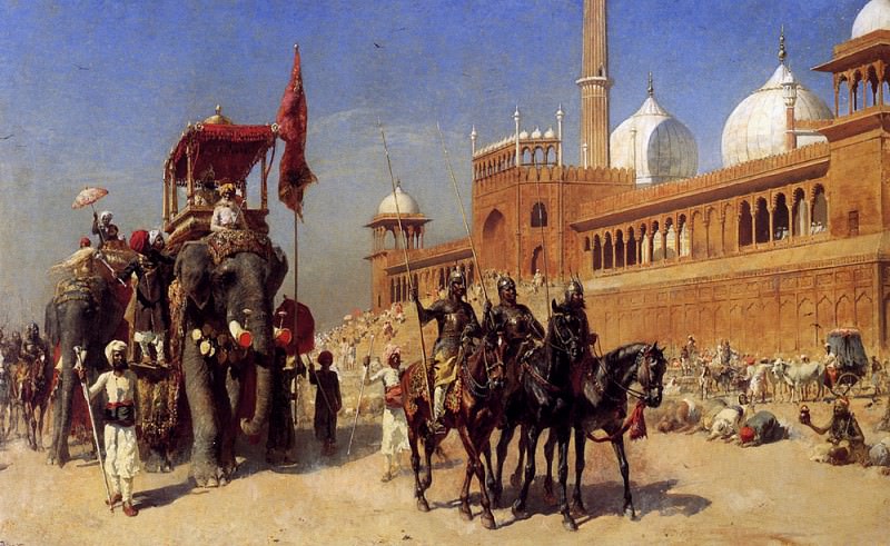 Weeks Edwin Great Mogul And His Court Returning From The Great Mosque At Delhi India. Эдвин Лорд Недели