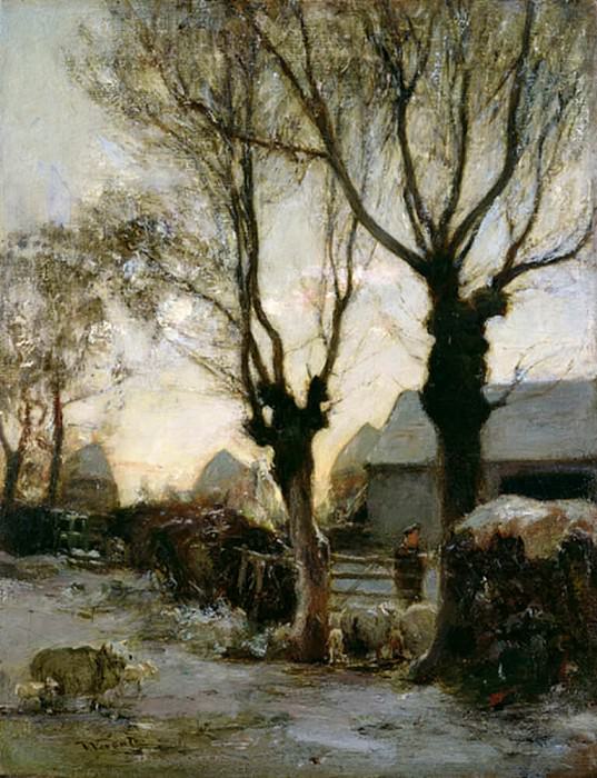 Farmyard in Winter. James Lawton Wingate