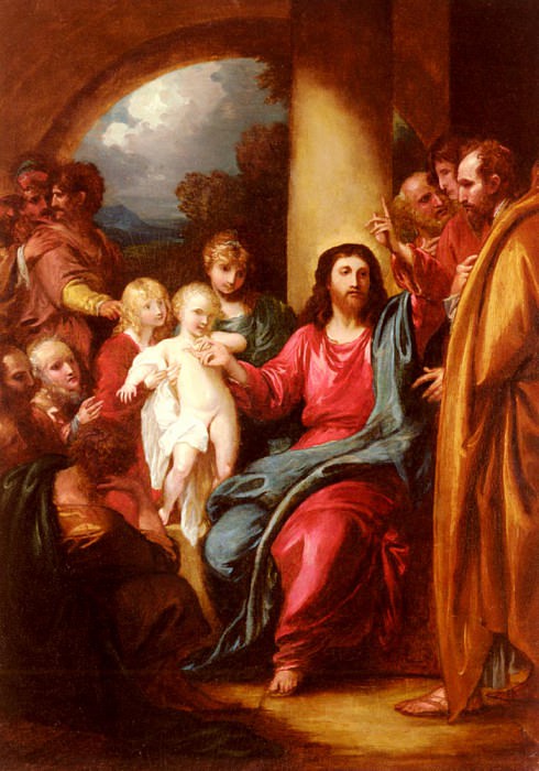 West Benjamin Christ Showing A Little Child As The Emblem Of Heaven. Benjamin West