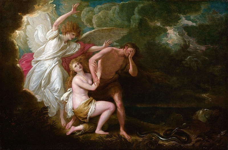 The Expulsion of Adam and Eve from Paradise. Benjamin West