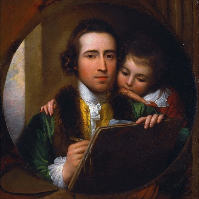 The Artist and His Son Raphael. Benjamin West