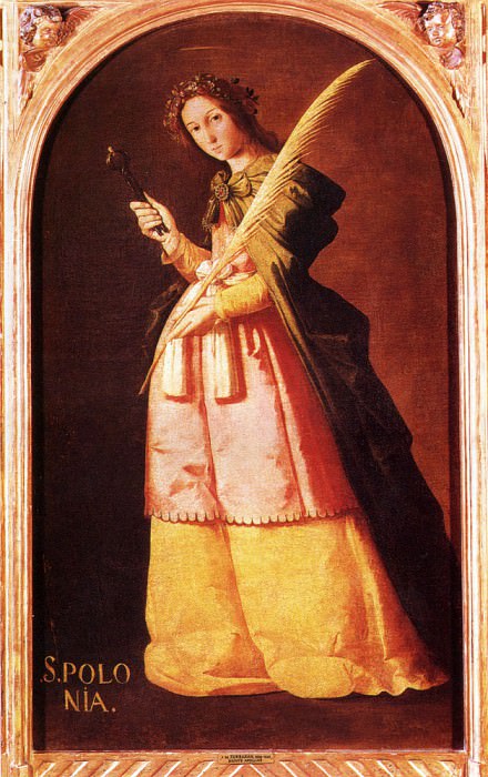 Zurbaran Francisco De St Apollonia. Франсиско де Сурбаран