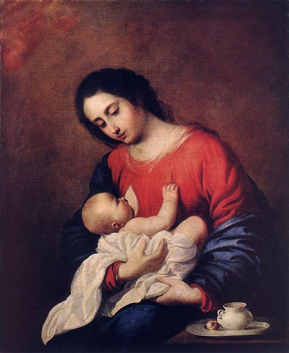 Madonna with Child WGA. Франсиско де Сурбаран