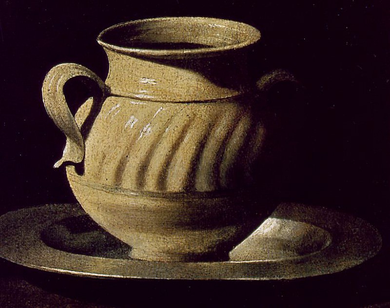 Zurbaran Still Life with Pottery Jars, detail, Prado. Francisco De Zurbaran