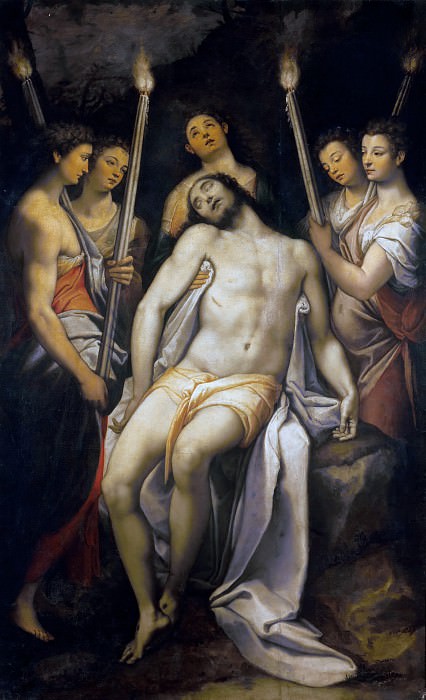 Мертвый Христос в окружении ангелов. Федерико Цуккаро