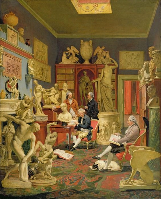 Чарльз Таунли и его друзья в галерее Таунли, 33 Парк-стрит, Вестминстер. Иоганн Цоффани