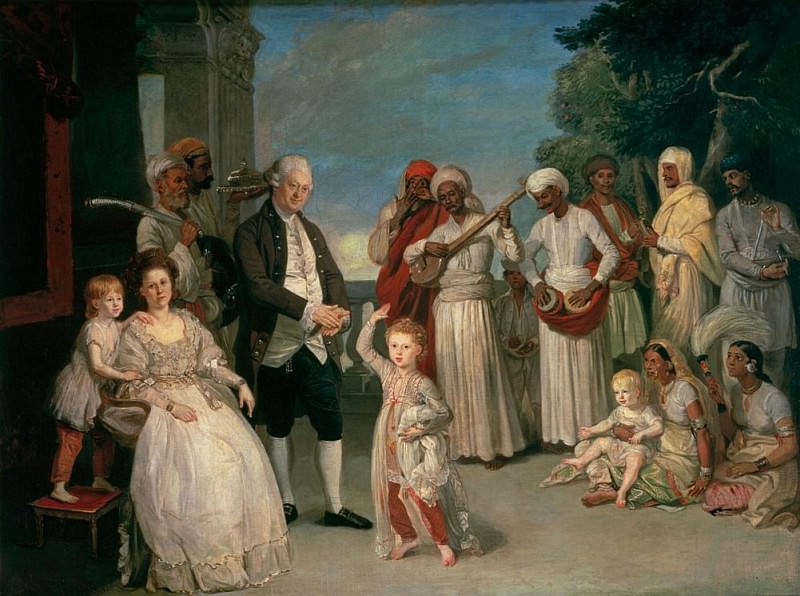 Sir Elijah and Lady Impey and Their Three Children. Johann Zoffany